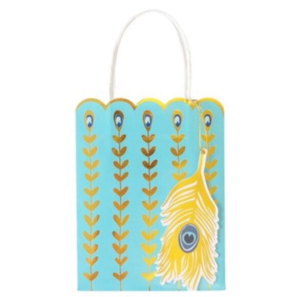 Peacock Feather Design Gift Bags - Picture 1 of 1